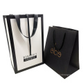 Custom Luxury White Card Gift Paper Shopping Clothes Bag Printed and Matte or Glossy Lamination with Ribbon Handle